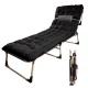LUARO Folding Camping Bed / Lounger, 193 cm, Black
