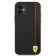 Ferrari FESAXHCP12SBK iPhone 12 mini 5.4" black/black hardcase On Track Carbon Stripe