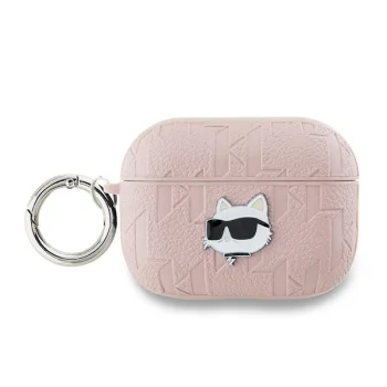 Karl Lagerfeld AirPods Pro 2 Case Monogram Choupette Head, Pink
