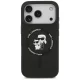 Karl Lagerfeld Silicone Karl&Choupette Ring MagSafe Case for iPhone 18 Pro Max / 17 Pro Max - Black