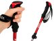 Folding Trekking Pole (1 pc), Adjustable, Red