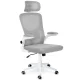 Sofotel Brass Office Chair with Micro-Mesh, Grey