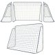 Metal Football Goal with Durable Net 215x150 cm, Carruzzo