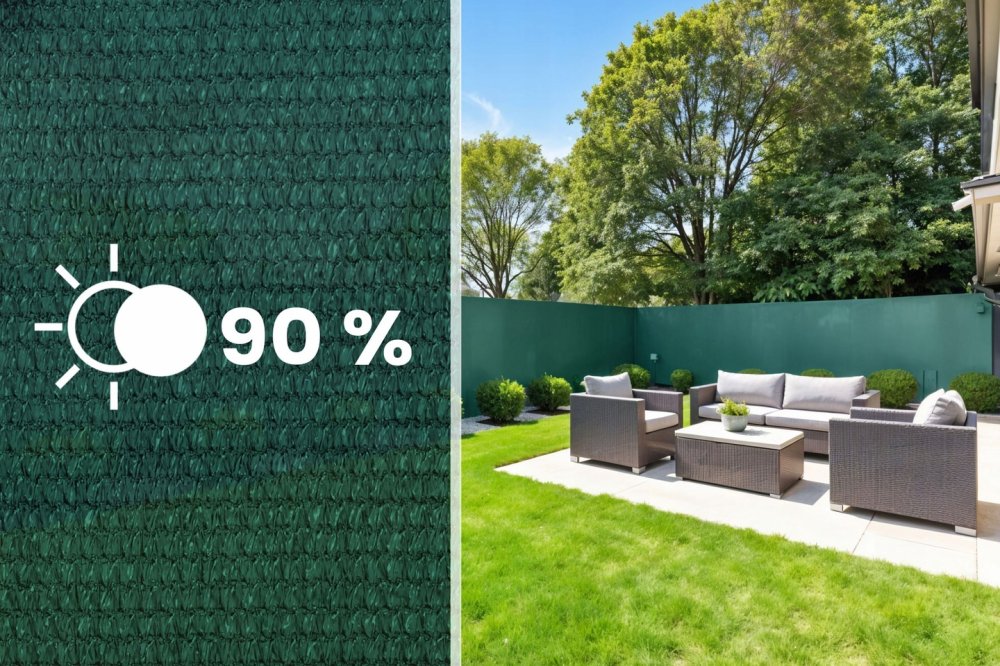 Plonos Premium Green UV Protection Garden Shade Net 1.5x25m 140g/m² + 50 Clips (3)