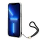 Guess Flower Strap Case for iPhone 14 Plus, Blue