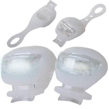 Silicone Bicycle Front Lights 2 LED, 2 pcs, White
