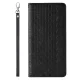 Magnet Strap Case for iPhone 14 Pro Max Flip Wallet Case with Lanyard, Black
