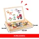 Kruzzel 25637 Double-Sided Magnetic and Chalk Educational Board