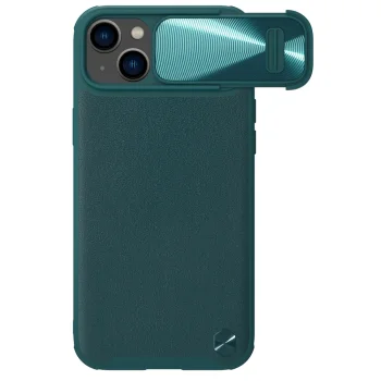 Nillkin CamShield Leather S Case for iPhone 14 Plus with Camera Cover, Green