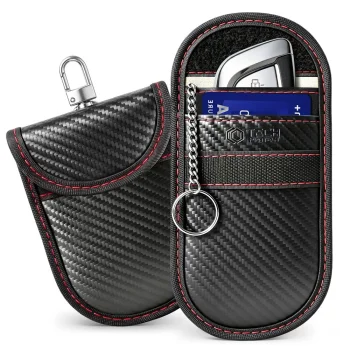 Tech-Protect KLR100 RFID Car Key Signal Blocking Case - Black and Red