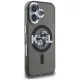 Karl Lagerfeld iPhone 16 Case IML Glitter Karl & Choupette MagSafe, Black