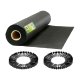 Plonos Heavy Duty Weed Barrier Landscape Fabric 1x75m with 100 Pins, Black