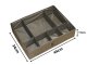 Underwear and Clothing Drawer Organizer with 7 Compartments, 44x34x11 cm, Grey