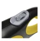 Purlov Retractable Dog Leash, 5m / 15kg, Black/Yellow