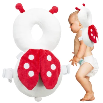 Baby Head Protection Pillow for Walking Practice, Ladybug