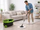 360 Spin Mop and Bucket Set with Wheels and 2 Microfiber Pads