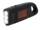 Dynamo Solar LED Flashlight with Carabiner, Black
