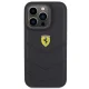 Dėklas Ferrari Quilted Metal Logo telefonui iPhone 15 Pro 6.1\", juodas