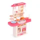 Kids Kitchen Playset with Lights, Sounds, and Working Sink, 10 Accessories, Pink