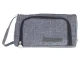 Two-Compartment School Pencil Case / Cosmetic Bag 3-in-1, Grey