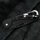 Folding Knife with Carabiner, Black