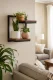 2-Tier Wall Plant Shelf Industrial Hanging Shelves for Plants and Decor ModernHome
