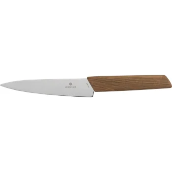 Victorinox Swiss Modern Narrow Kitchen Knife with Walnut Handle 15 cm
