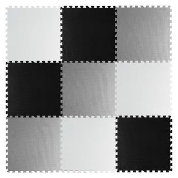 Ricokids 738230 Large Foam Puzzle Play Mat Checkerboard, 180x180cm, 9 Pcs