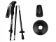 Foldable Adjustable Trekking Pole, 1 pc, Black