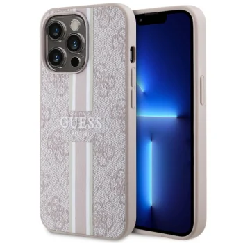 Guess iPhone 13 Pro Max Case 4G Printed Stripes MagSafe, Pink