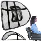 Ergonomic Lumbar Support Cushion with Massage for Chair, Black