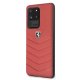 Ferrari Samsung Galaxy S20 Ultra vāciņš Heritage Quilted, sarkans