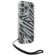 Apple iPhone 16 Pro 6.3\'\' Karl Lagerfeld IML Zebra Pattern & Cord Cover Case, Black | Telefona Vāciņš Maciņš...