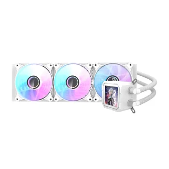 Procesoriaus vandens aušintuvas Darkflash DV360S 360mm LCD ARGB, baltas