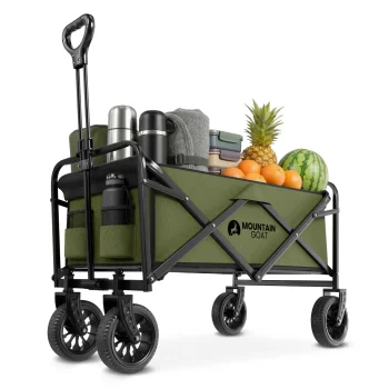 Folding Beach and Camping Wagon Cart Mountain Goat STANDRAD, Military Green