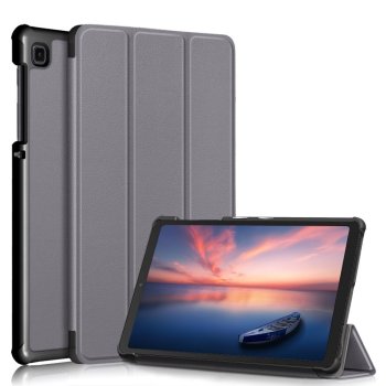 Samsung Galaxy Tab A7 Lite (SM-T220/T225) Tri-fold Stand PU Leather Case Cover, Grey