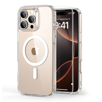 ESR Classic Hybrid HaloLock Case & Glass for iPhone 16 Pro Max, Clear