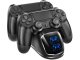 Dual Controller Charging Station for PS4, PS4 Slim, and PS4 Pro, Black