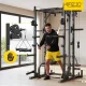 Smith Machine Training Rack 4FIZJO CrossELITE with Cable Pulleys