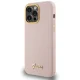 Guess iPhone 15 Pro Max Case Silicone Script Metal Logo & Frame, Pink