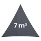 Plonos 488600 Triangular Sun Shade Sail 4x4x4m, Grey