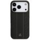 Mercedes Leather Laurel Leaves Stripes MagSafe Phone Case Cover iPhone 17 Pro - Black