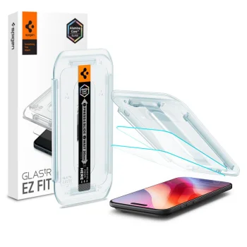 Spigen iPhone 17 Air Tempered Glass Glas.TR Ez Fit 2-Pack, Clear