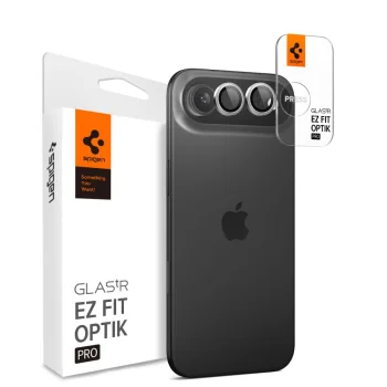 Kameros apsauginis stiklas Spigen Optik Pro GLAS.TR EZ Fit iPhone Air, 2 vnt., sidabrinis