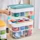 Lego Storage Container 5-Tier Stackable Organizer Box for Building Blocks, orange