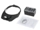 Headband Magnifier with 2 x LED Light and 4 Interchangeable Lenses (1.2x-3.5x), Black