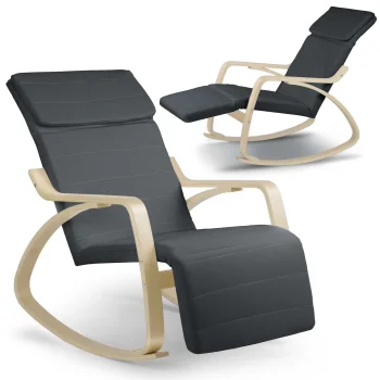 Sofotel Suzi Rocking Lounge Chair with Footrest, Grey