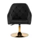 Ergonomic Velvet Swivel Chair 4Rico QS-BL14G, Black