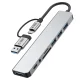 Tech-Protect HB06 8in1 USB-C HUB Adapter, Gray