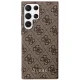 Guess 4G Metal Gold Logo Case for Samsung Galaxy S23 Ultra S918, Brown